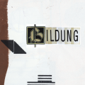 Detail of the cover with the word Bildung having a gothic capital B.